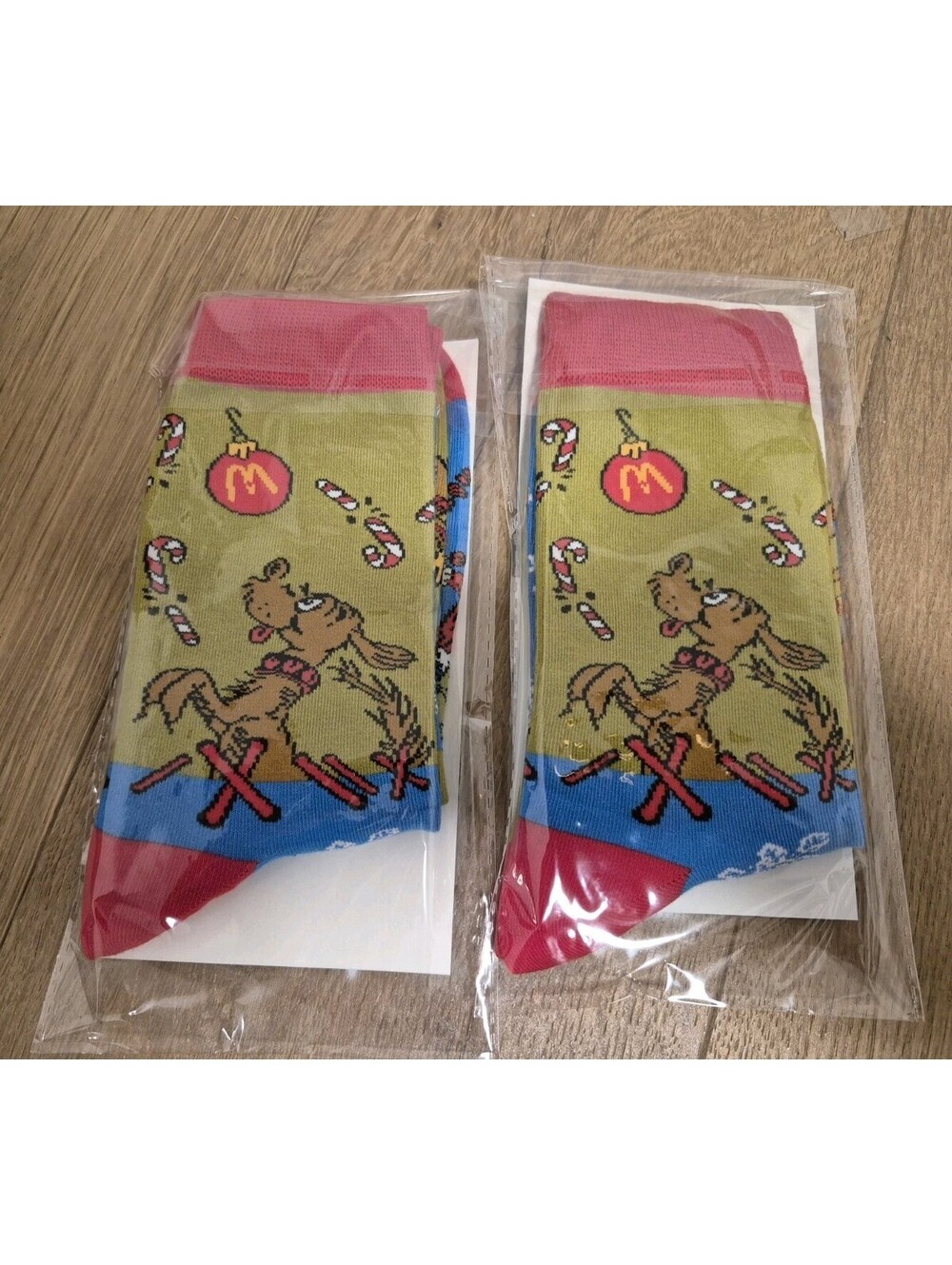 (X2) Pairs McDonald's Canada The Grinch 2025 Socks NEW Adult One Size Blue Green